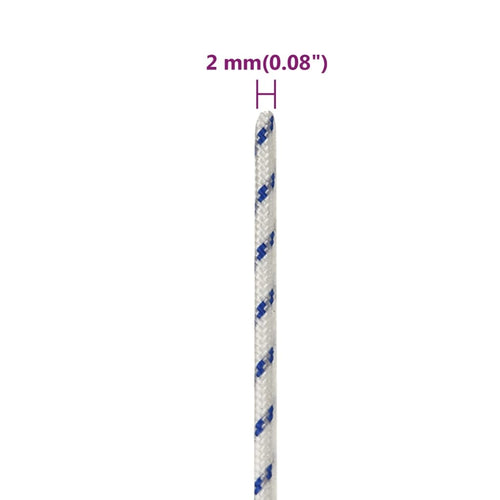 Boat Rope White 2 mm 25 m Polypropylene