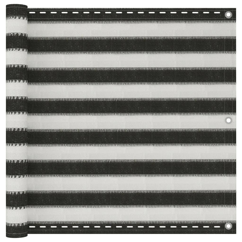 Balcony Privacy Screen HDPE 90x300 cm Anthracite and White