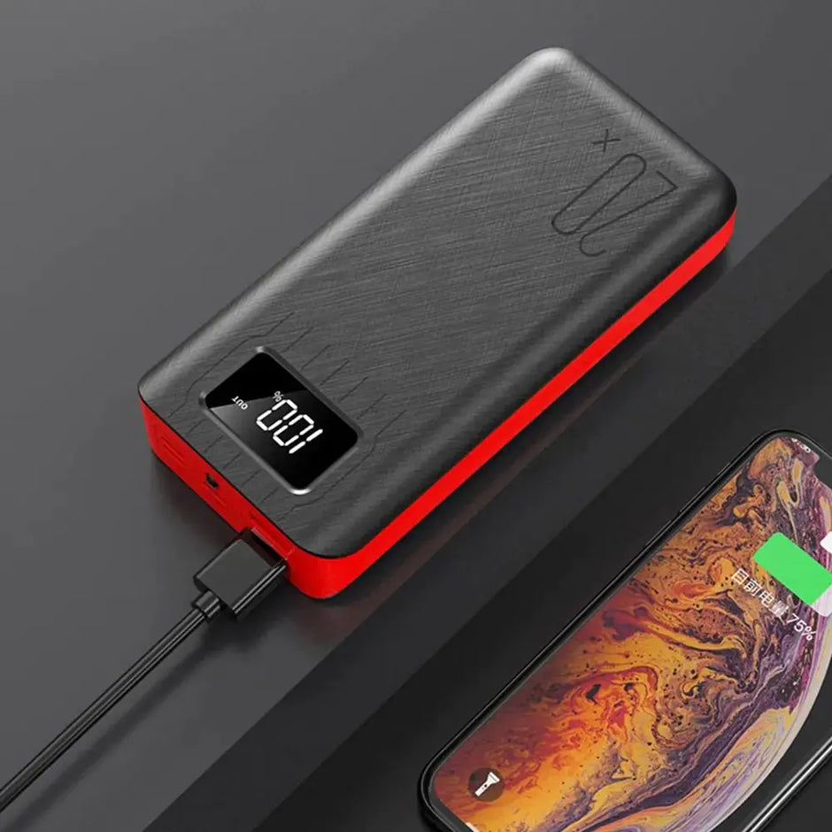 20K Dual-USB High-Capacity Power Bank with LED