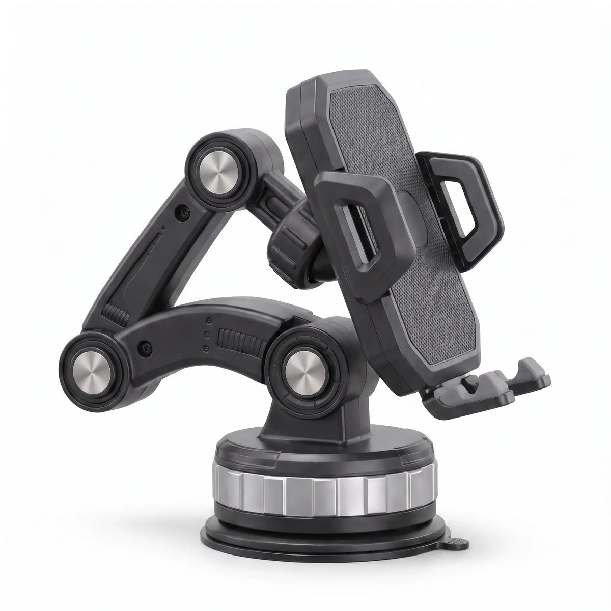 Dashboard Suction Phone Mount folded into a compact adjustable position
