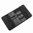 Roll-Up Cable Organizer Wrap opened flat showing interior pockets and elastic storage sections