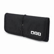 Black Roll-Up Cable Organizer Wrap closed with elastic cord closure