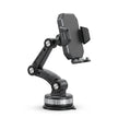 Dashboard Suction Phone Mount with adjustable multi-joint arm and suction-cup base
