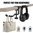 Clamp-On Desk Headphone Hook