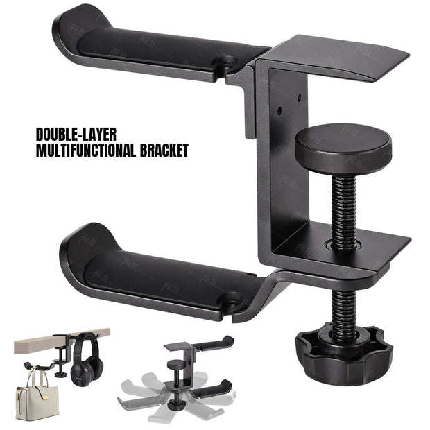 Clamp-On Desk Headphone Hook