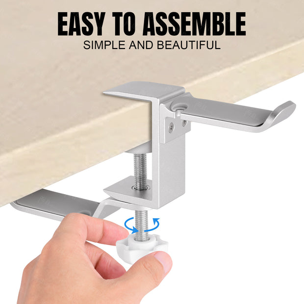 Clamp-On Desk Headphone Hook