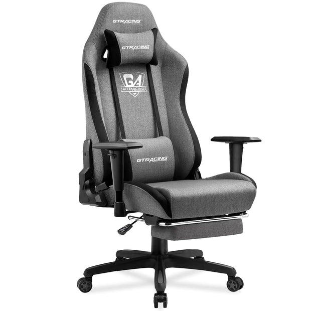 GTRACING Ergonomic Gaming Chair – Premium Fabric with Lumbar Support & 170° Recline