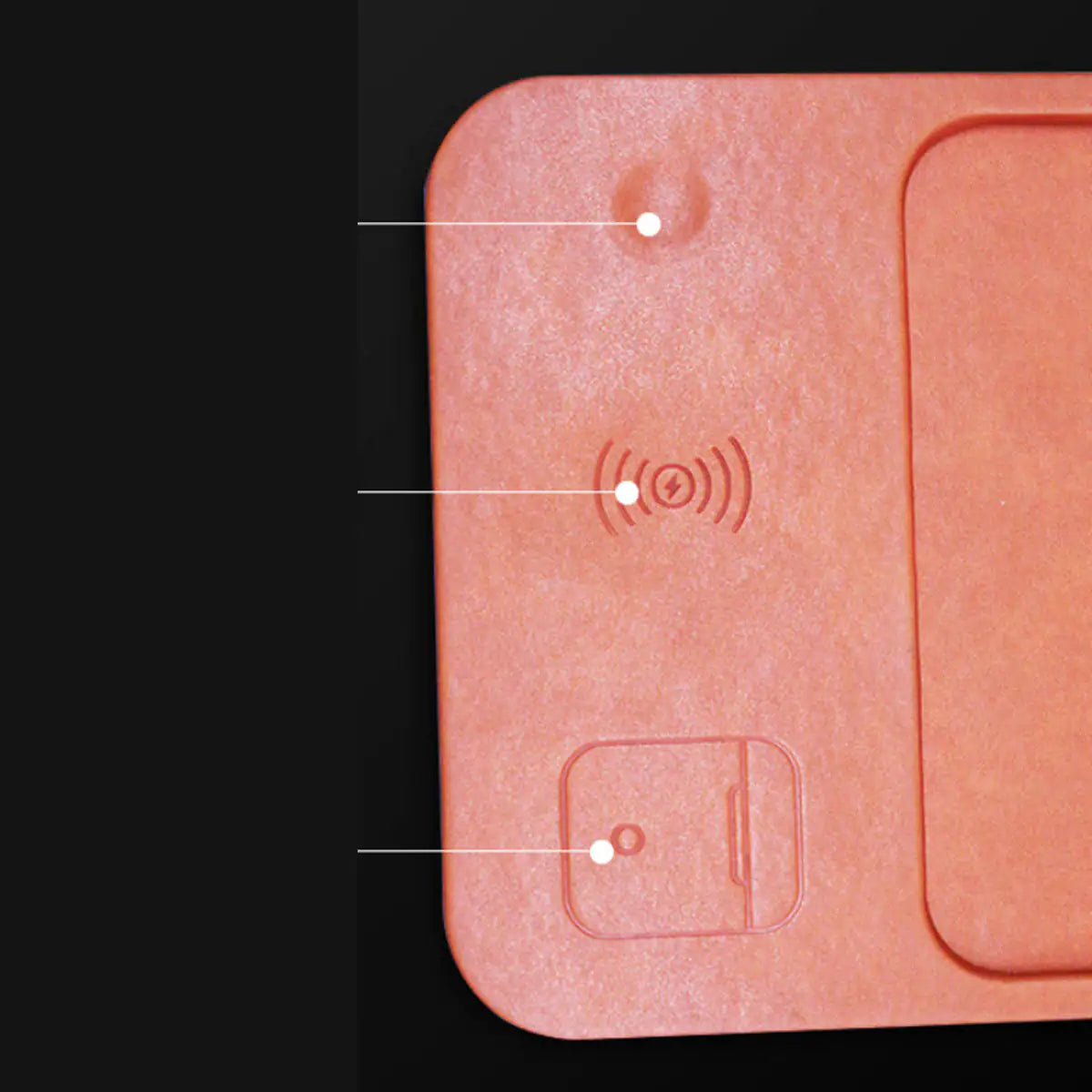 Catch All Tray Organizer with 3-in-1 Wireless Charger - Nightstand Valet for Phone, Watch & AirPods