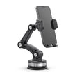 Dashboard Suction Phone Mount holding a smartphone in the adjustable clamp