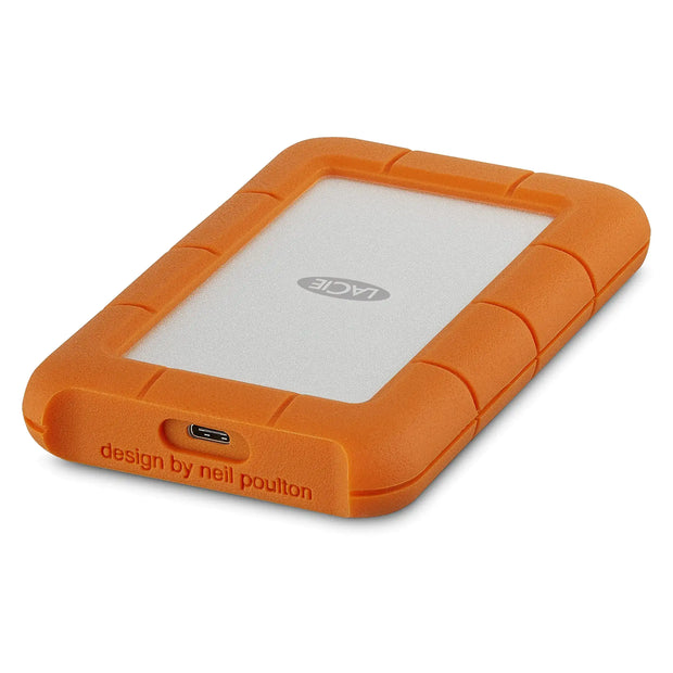 LaCie Rugged 2TB USB-C and USB 3.0 Portable Hard Drive (STFR2000800) (Renewed)