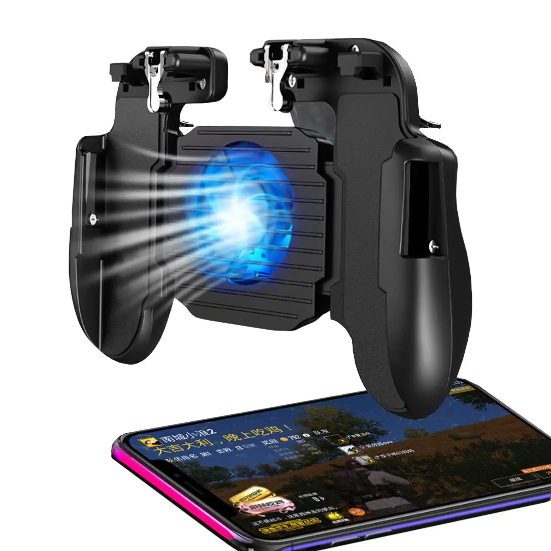 Mobile Gaming Controller with Cooling Fan – Multi-Game Wireless Gamepad