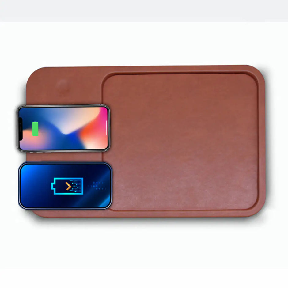 Catch All Tray Organizer with 3-in-1 Wireless Charger - Nightstand Valet for Phone, Watch & AirPods