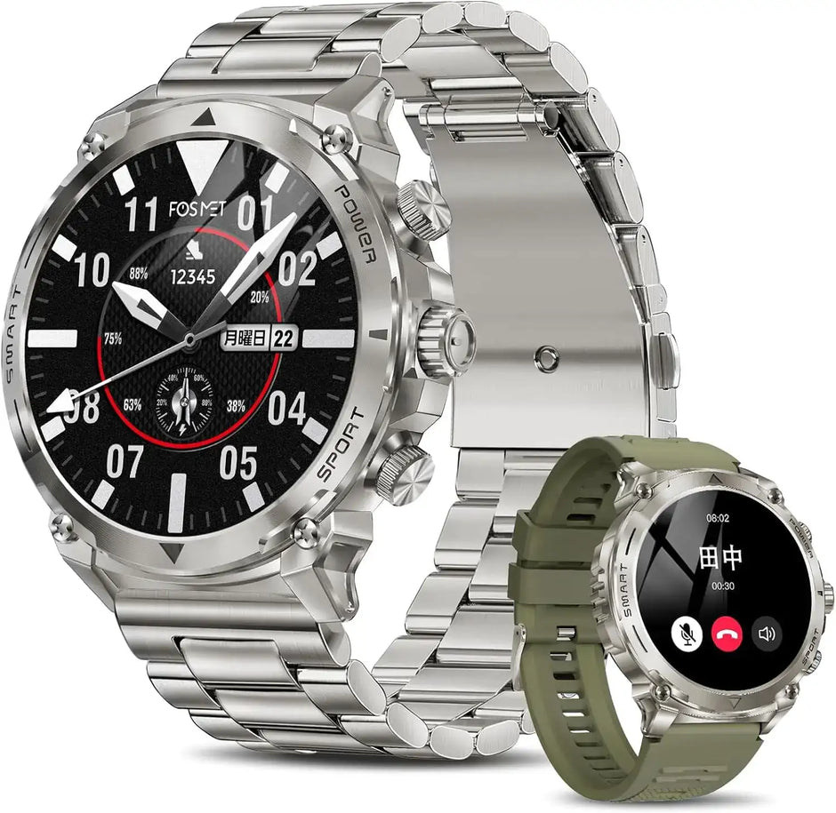 FOSMET LGW6 Executive Smart Watch: Dual-Strap Elegance with Advanced Communication Features